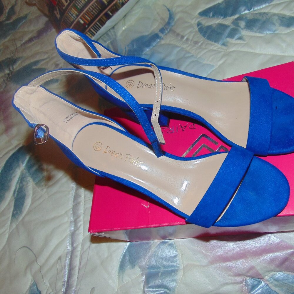 sz 6.5  dress blue pumps